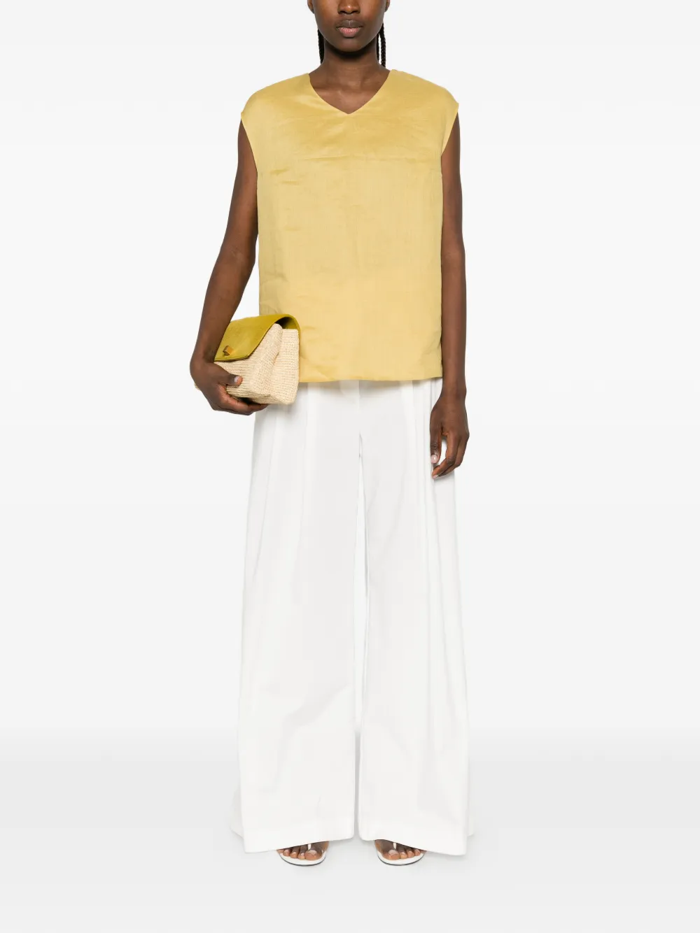 'S Max Mara Mouwloze top Geel