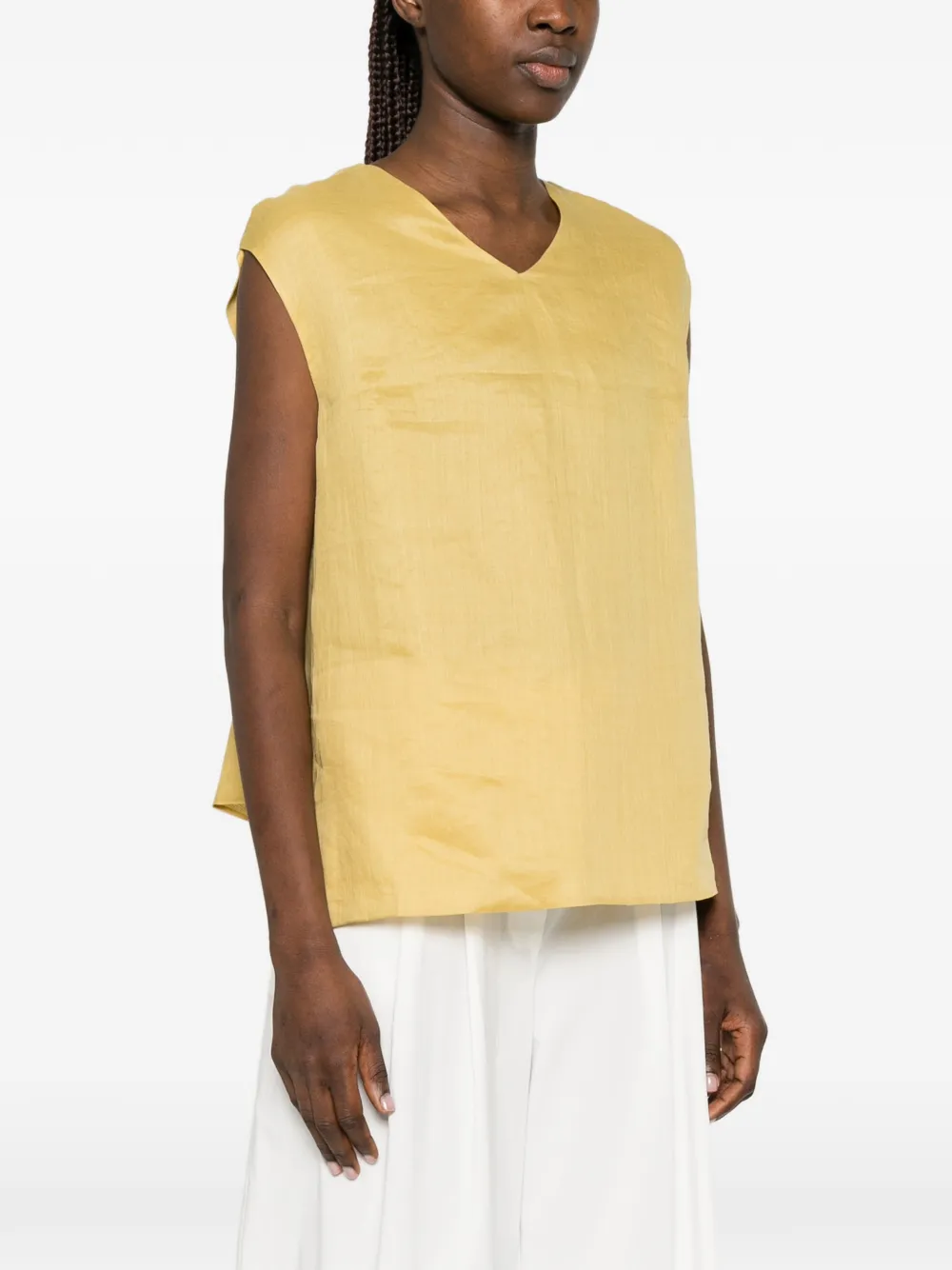 'S Max Mara Mouwloze top Geel