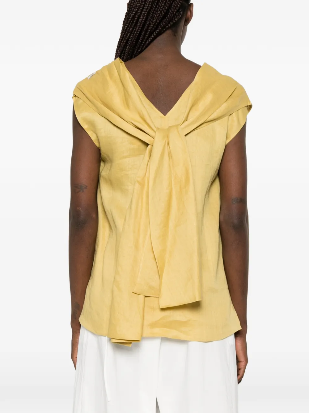 'S Max Mara Mouwloze top Geel