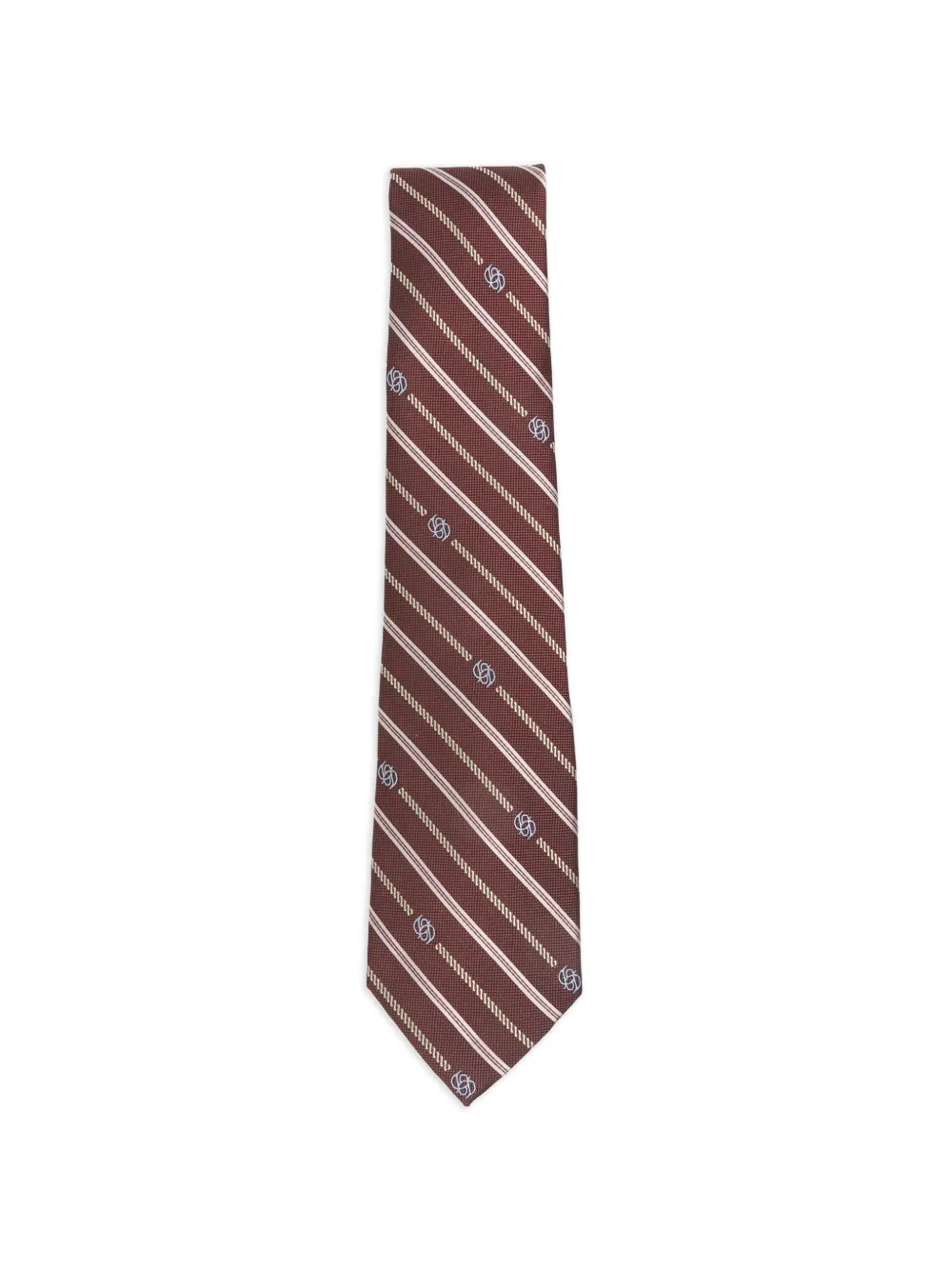 Drôle De Monsieur diagonal-stripe tie - Rosso