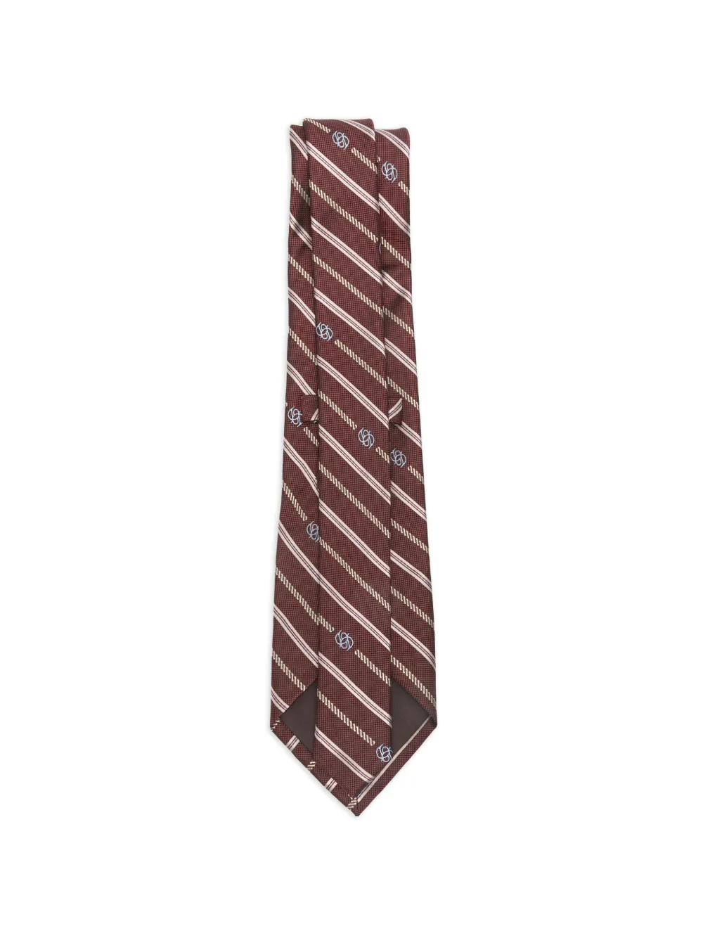 Drôle De Monsieur Gestreepte stropdas Rood