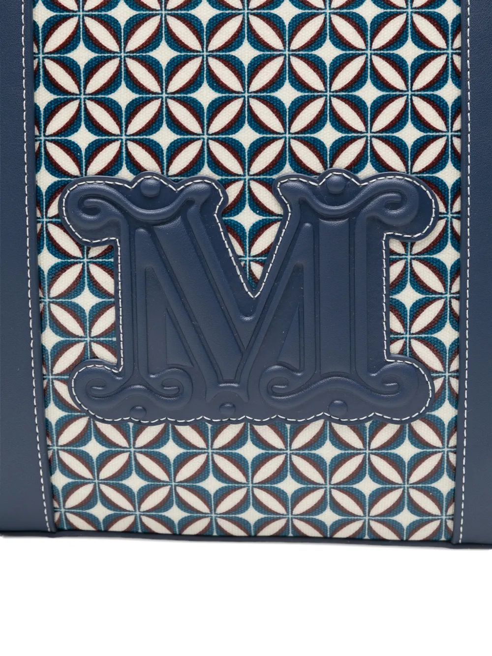 Max Mara Toilettas met geometrische print Blauw