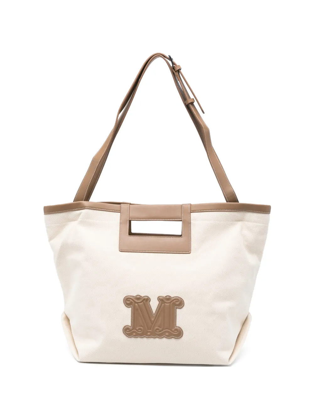 Max Mara logo-patch tote bag - Toni neutri
