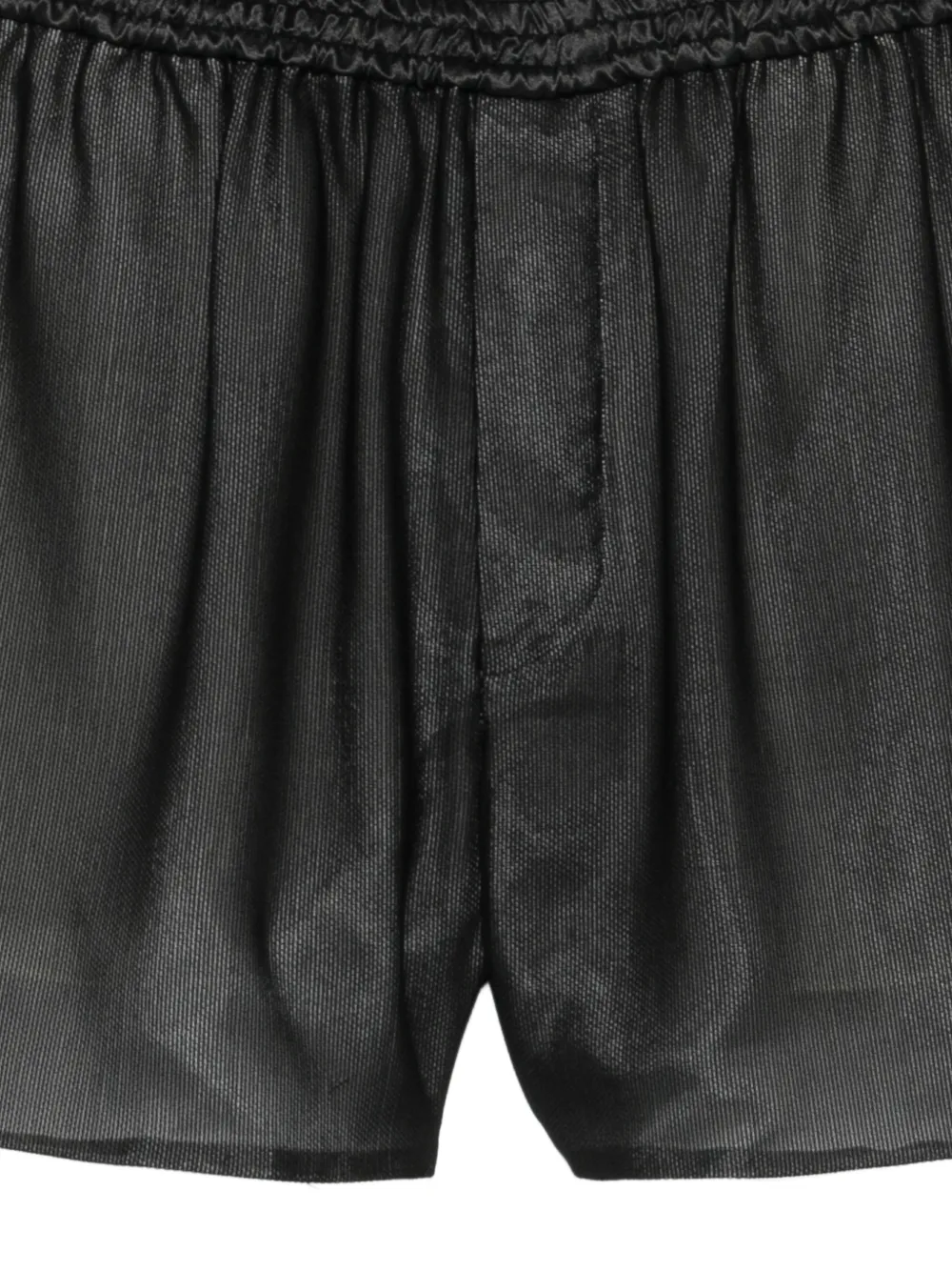  Sapio Bermudas Fruncidas Texturizadas - Negro 