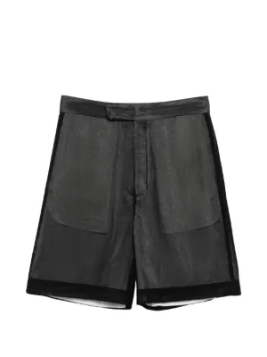 FENDI レザー ショートパンツ | ブラック | FARFETCH JP