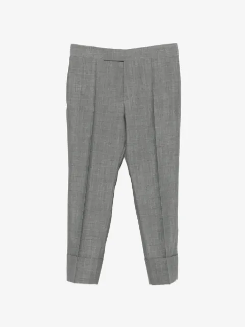 SAPIO pantalones con pinzas y tobillos doblados
