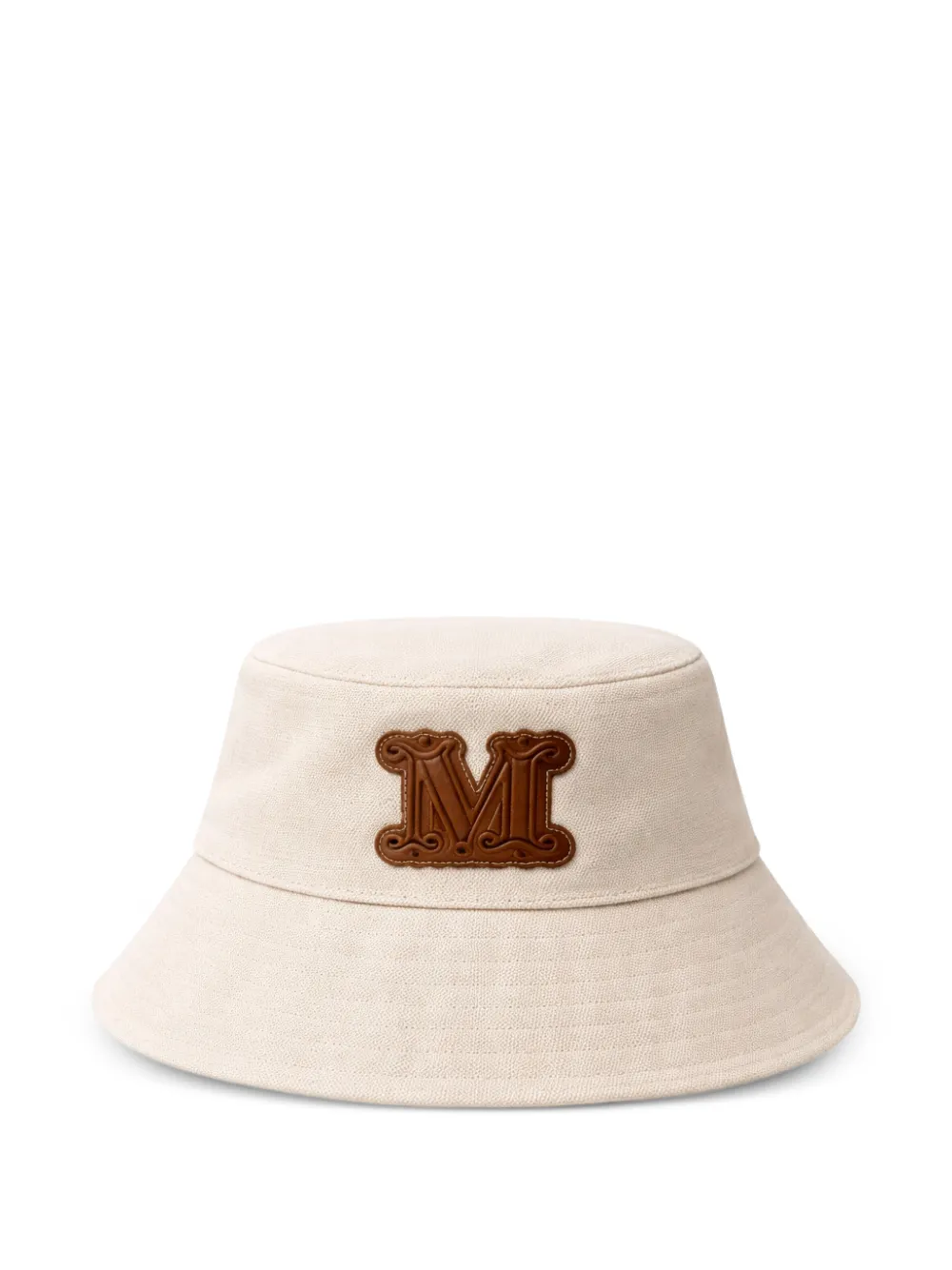 Max Mara logo-appliqué bucket hat - Nude