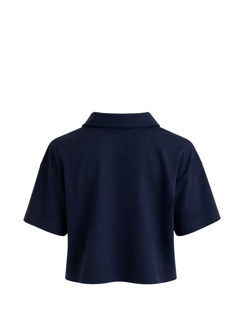  Woc Collared Cropped T-shirt - Blue 