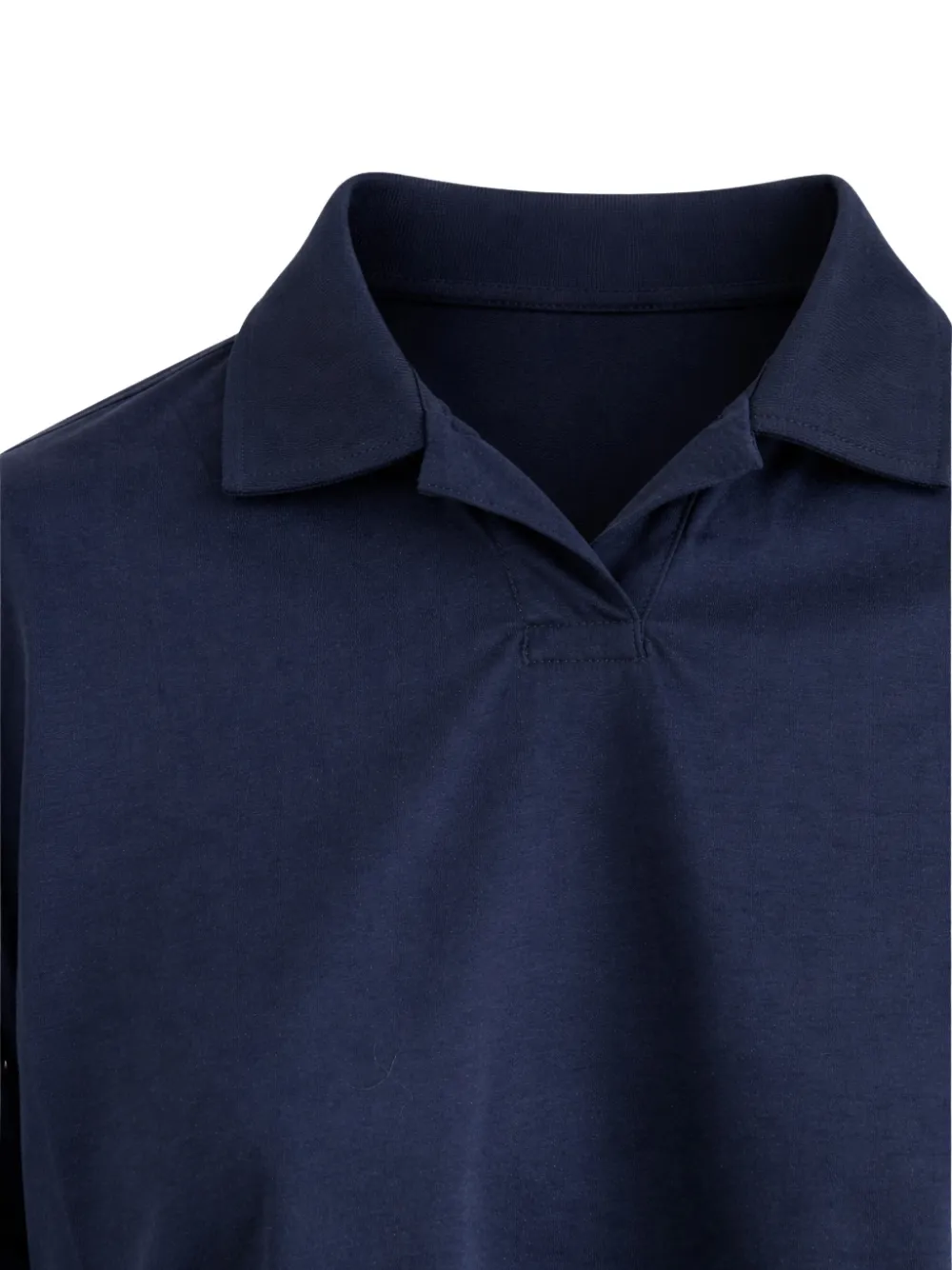  Woc Collared Cropped T-shirt - Blue 