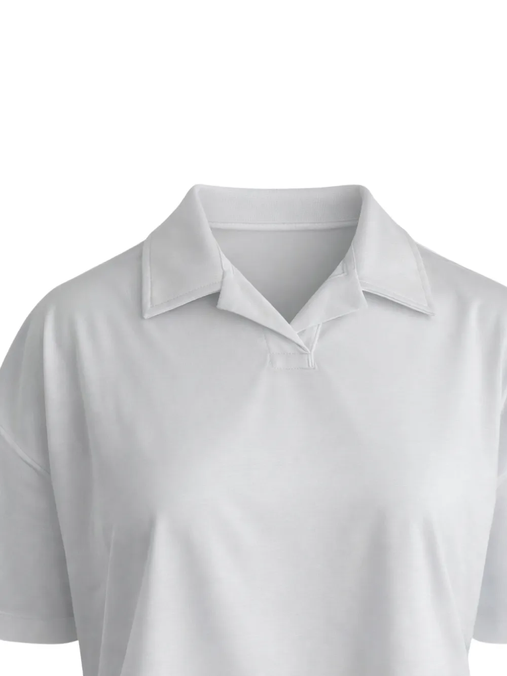  Woc Collared Cropped T-shirt - White 