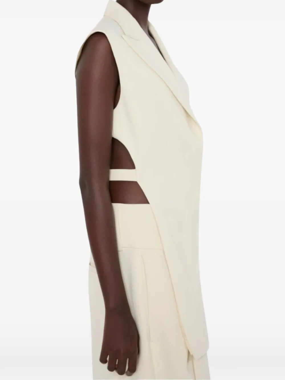 Sportmax Mouwloze getailleerde bodywarmer Beige