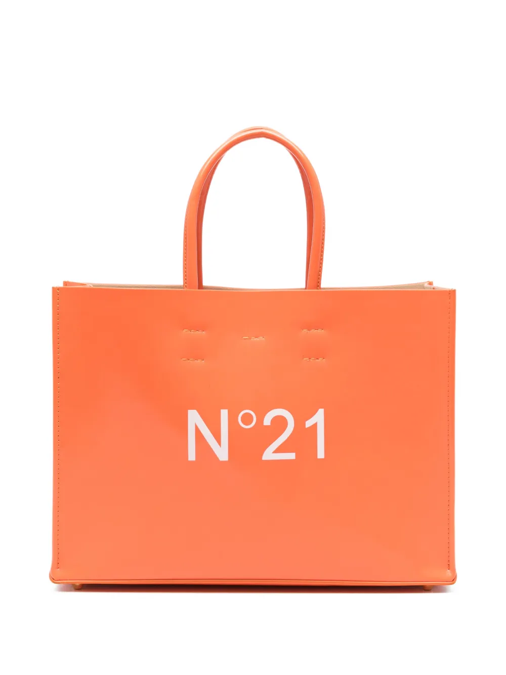 Nº21 Horizontal logo tote bag - Arancione