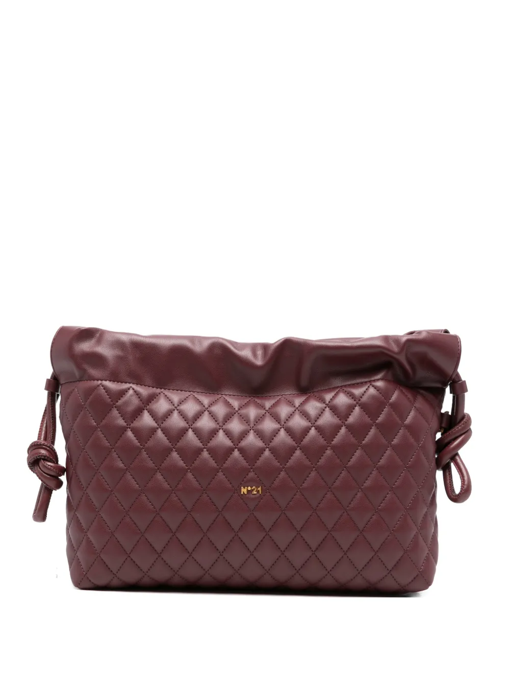 Nº21 Eva quilted knot clutch bag - Rosso
