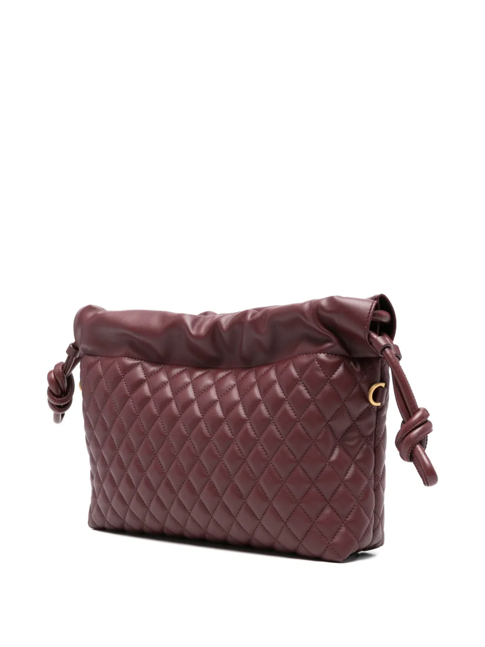  Nº21 Eva Quilted Knot Clutch Bag - Red 