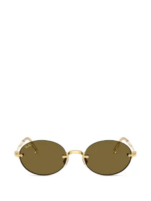 Ray-Ban オーバルフレーム サングラス | シルバートーン | FARFETCH JP