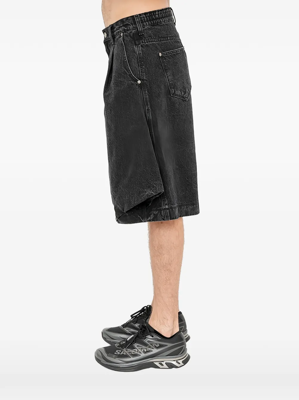 SONGZIO Bias Drape shorts Zwart