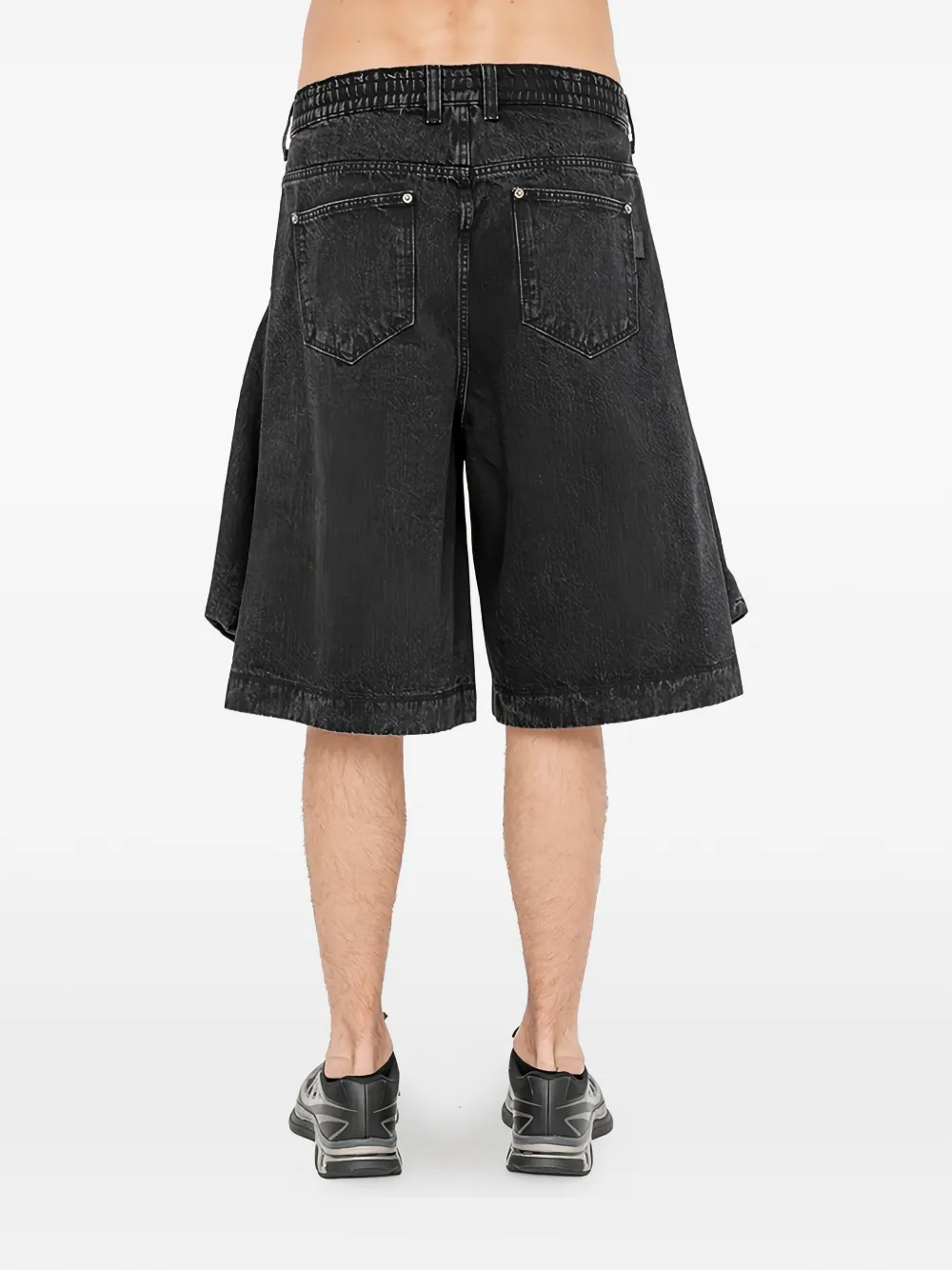 SONGZIO Bias Drape shorts Zwart