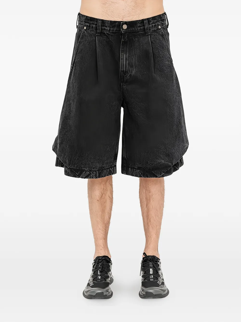 SONGZIO Bias Drape shorts - Nero