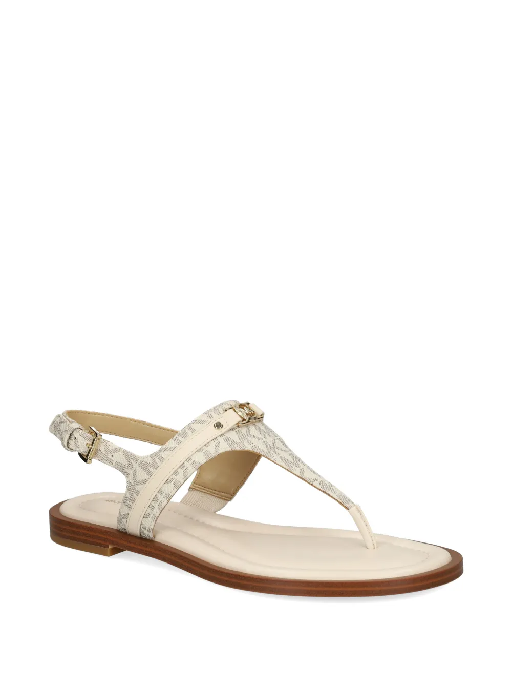 Michael Kors Mandy sandalen met T-bandje Beige