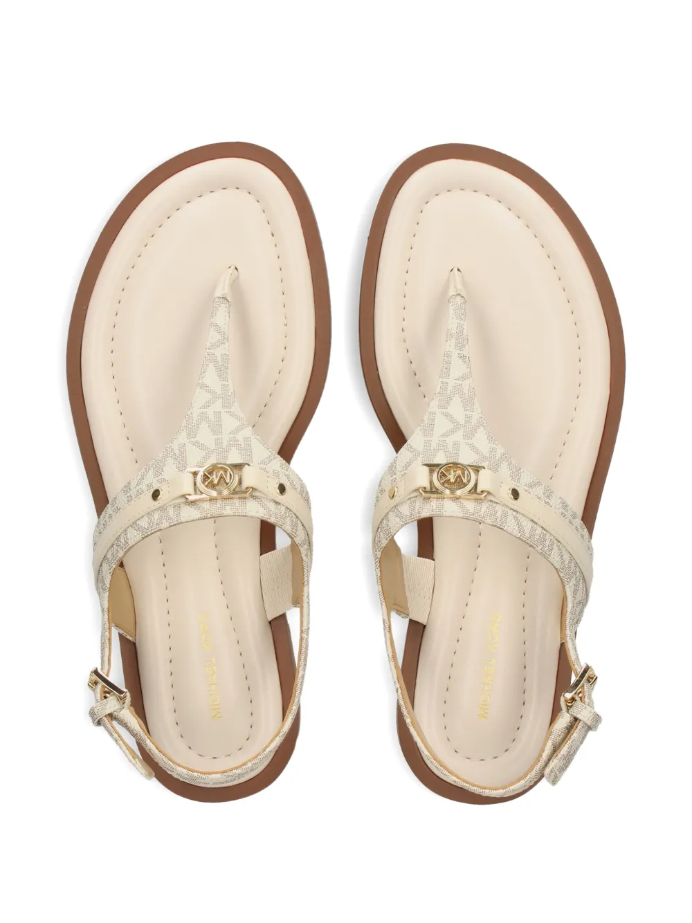 Michael Kors Mandy sandalen met T-bandje Beige