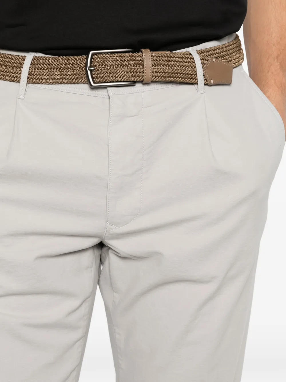 Incotex Straight plooibroek Beige