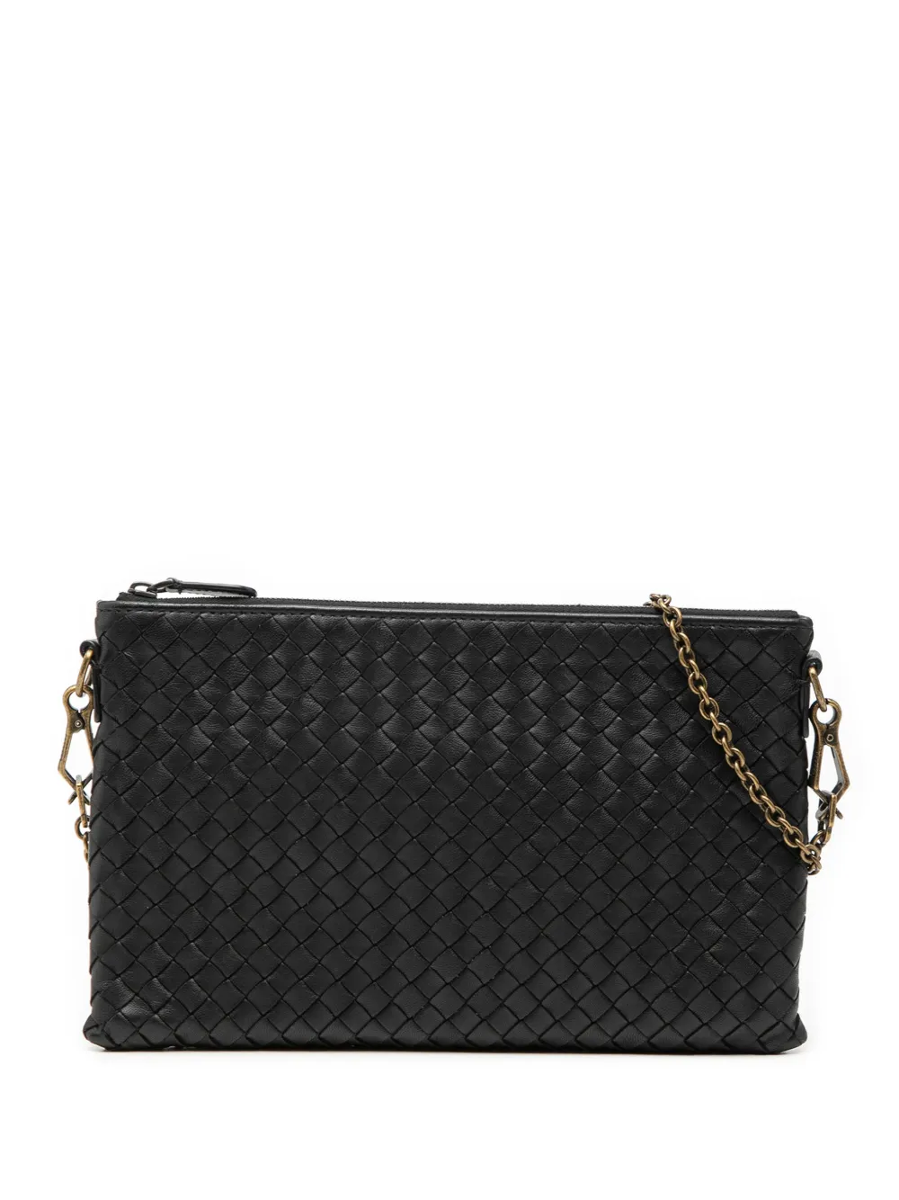 Bottega Veneta Pre-Owned 2012-2025 Nappa Intrecciato Chain crossbody bag - Nero