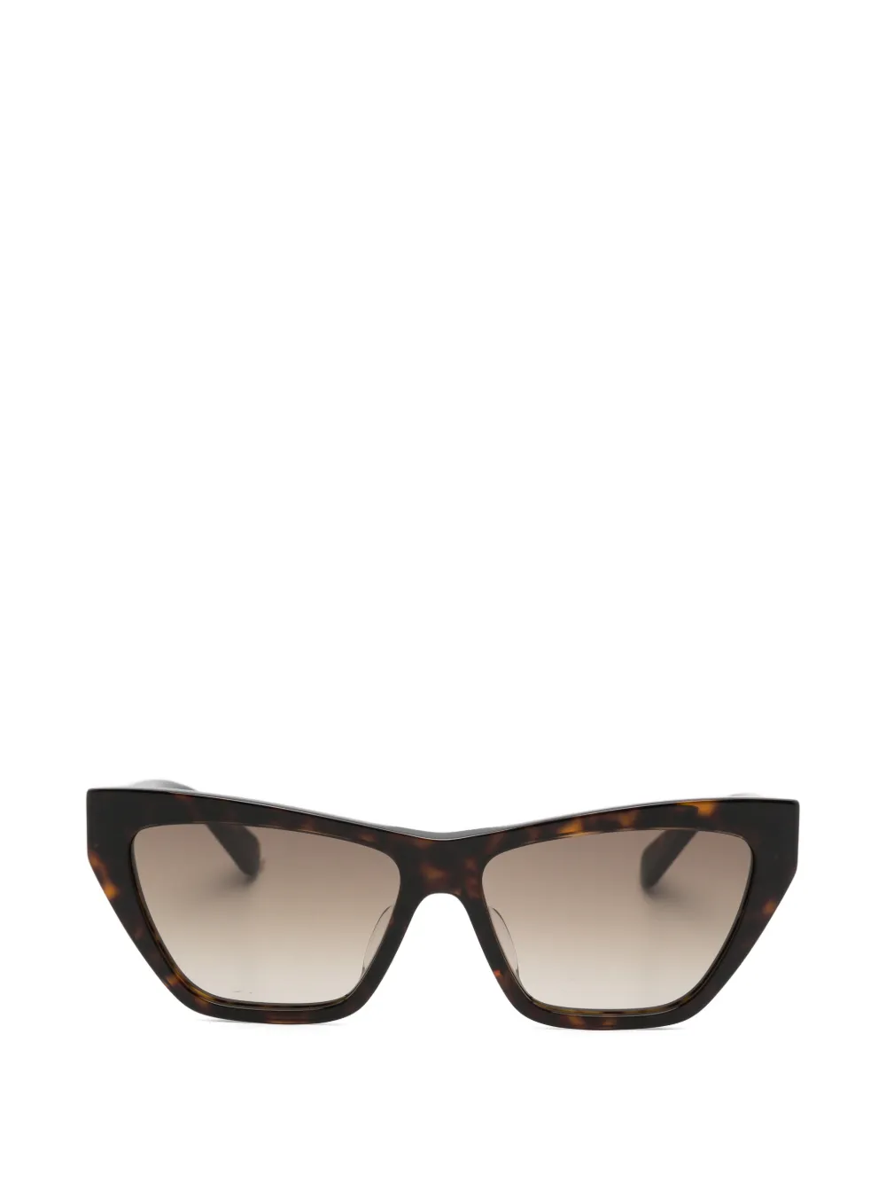 Stella McCartney Eyewear Occhiali da sole cat-eye con catena - Marrone