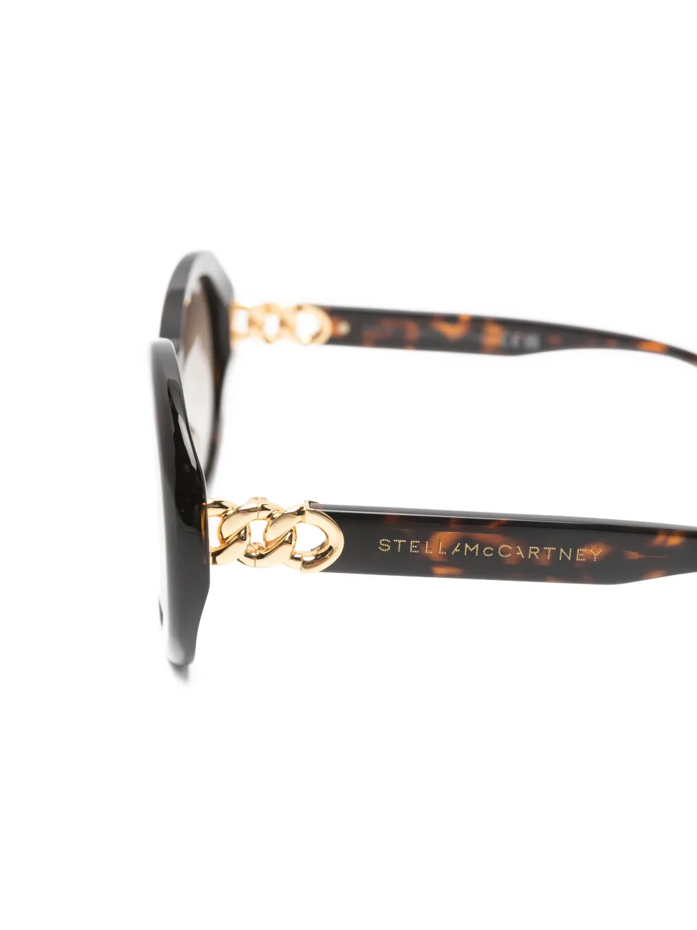 Stella McCartney Eyewear Zonnebril met rond montuur Bruin