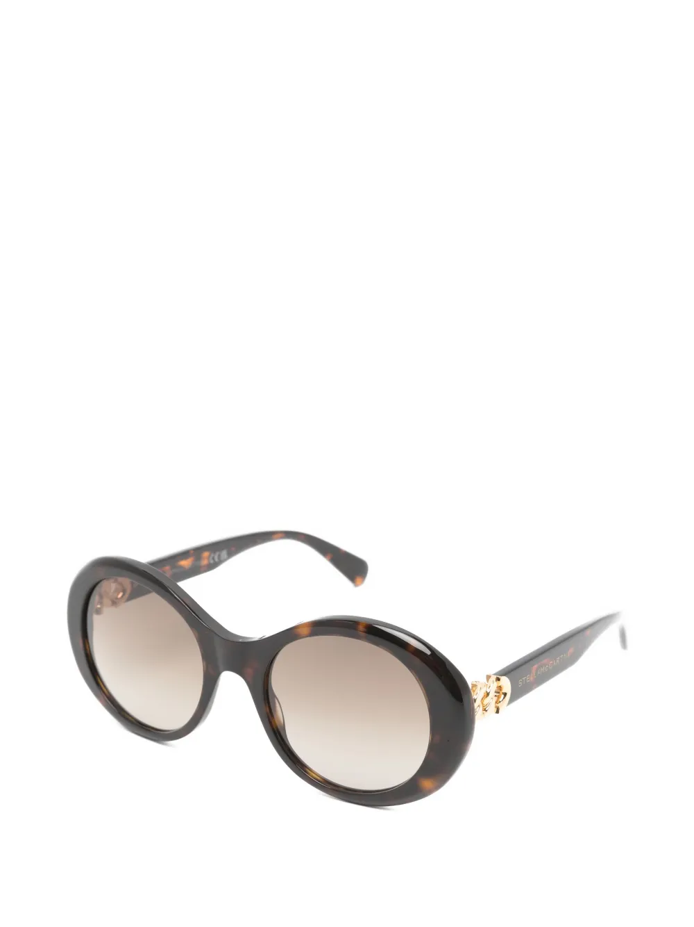 Stella McCartney Eyewear Zonnebril met rond montuur Bruin