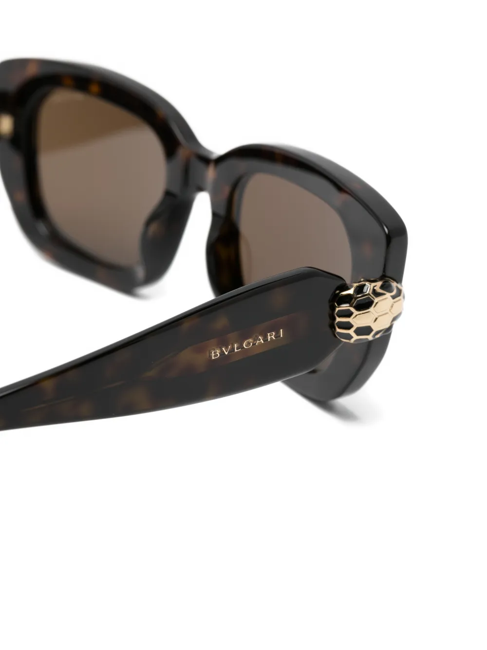 Bvlgari Zonnebril met logodetail Bruin