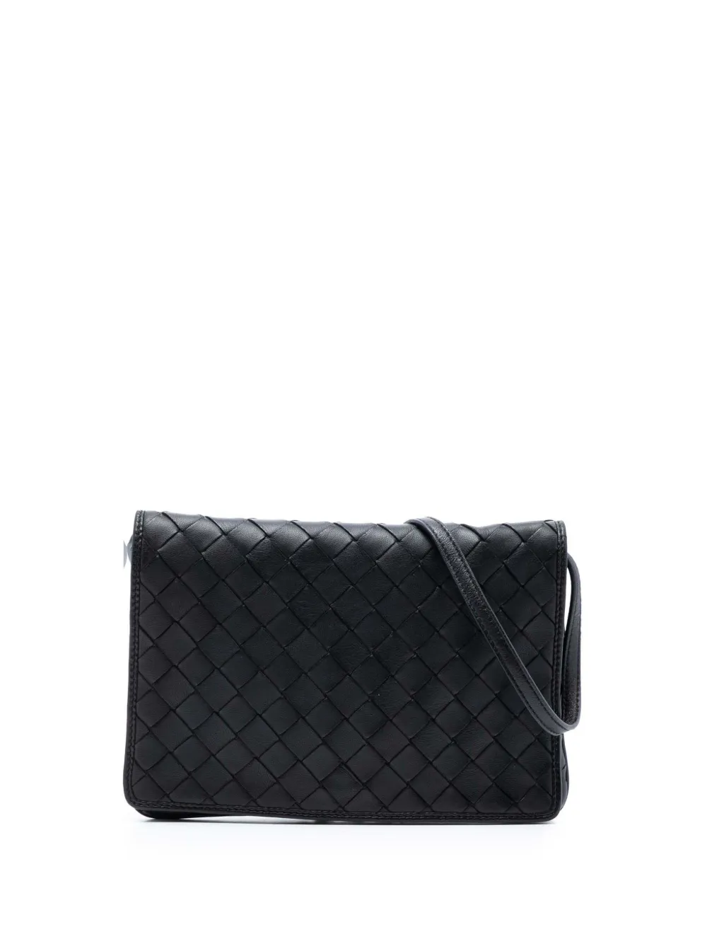 Bottega Veneta Pre-Owned 2012-2025 Nappa Intrecciato Flap crossbody bag - Nero