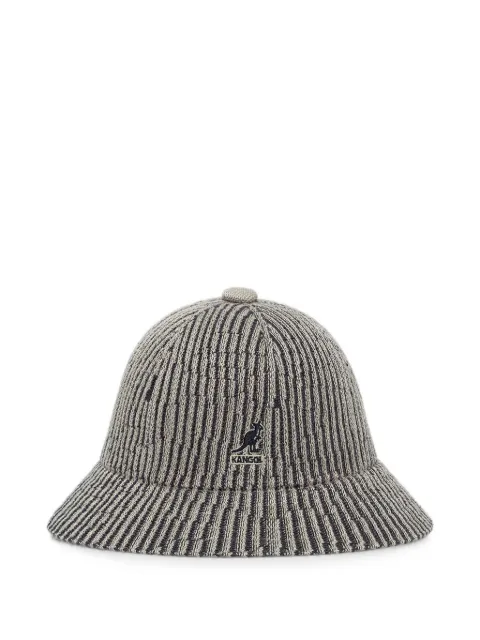 Kangol logo-appliqué striped bucket hat