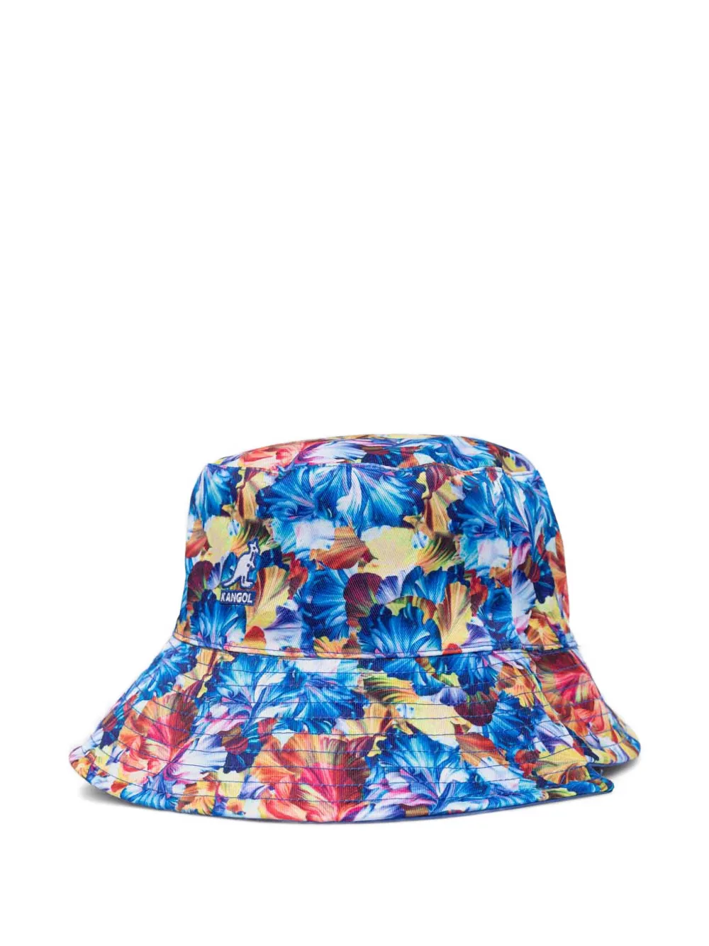 Kangol Vissershoed met bloemenprint Blauw
