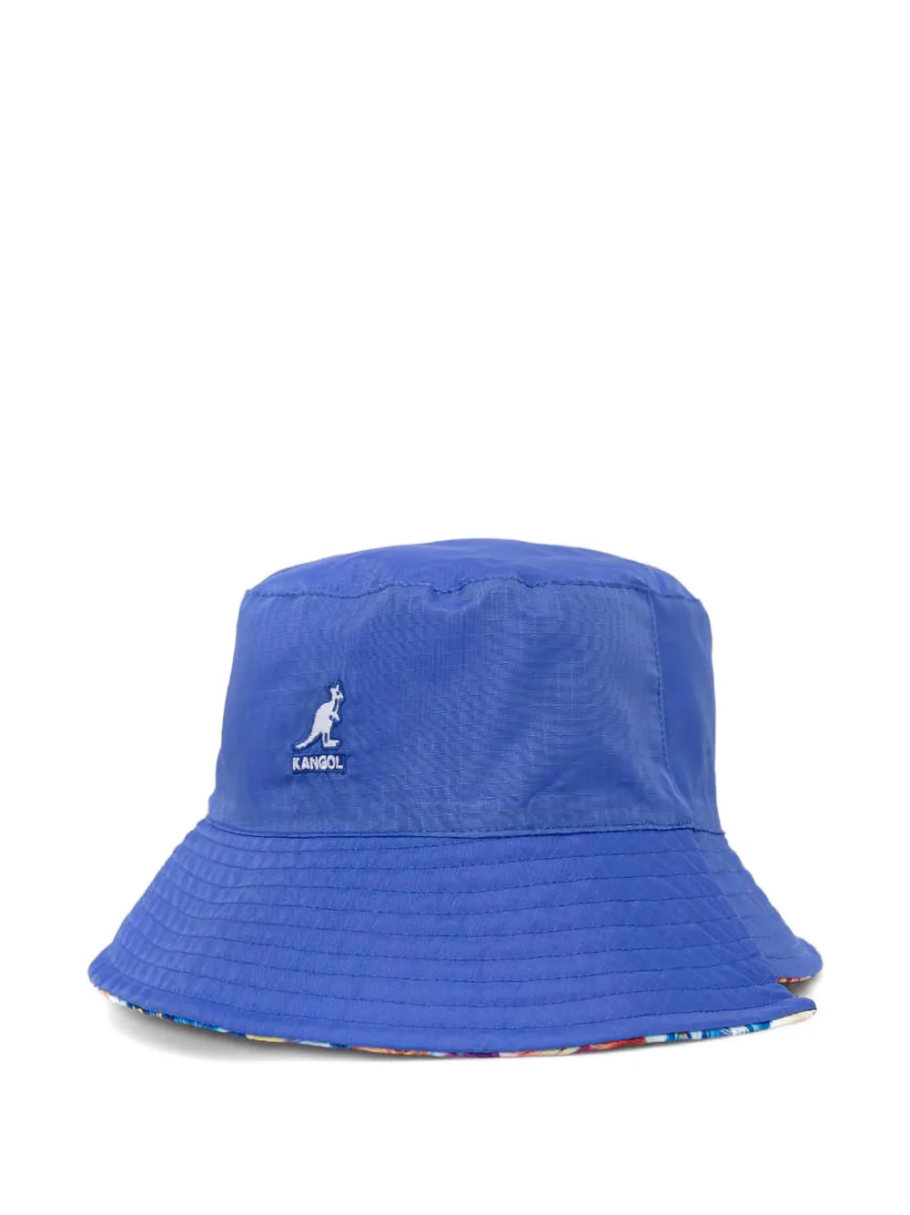 Kangol Vissershoed met bloemenprint Blauw