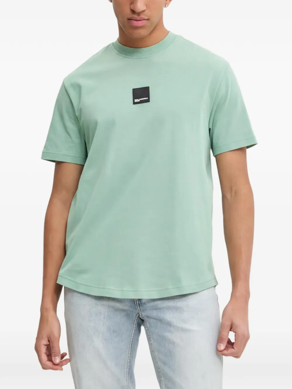 Karl Lagerfeld Jeans logo-patch T-shirt - Verde