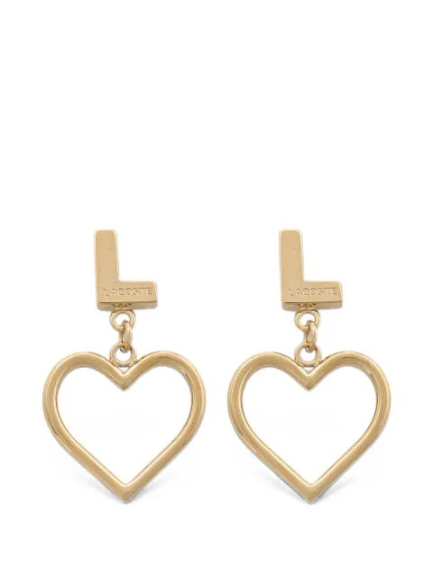 Lacoste heart-pendant drop earrings
