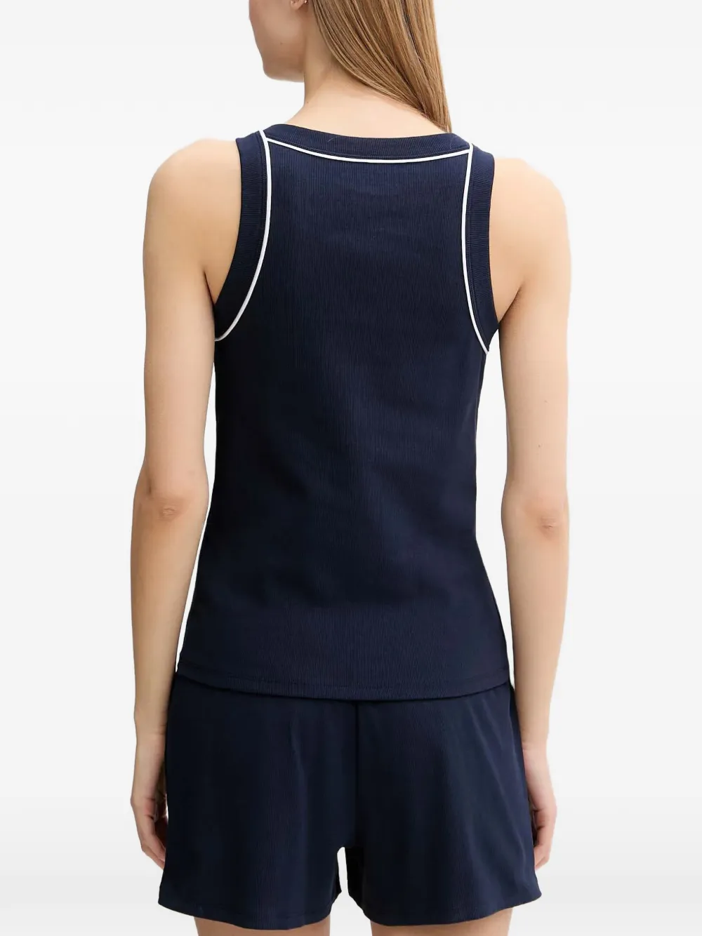 Lacoste Geribbelde katoenen pyjama Blauw