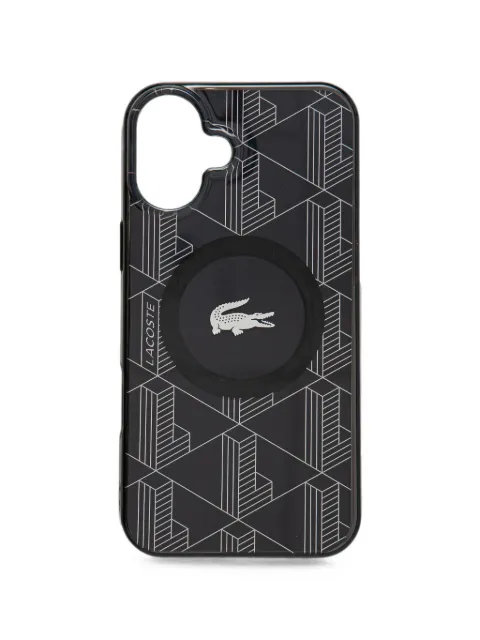 Lacoste monogram-pattern phone case