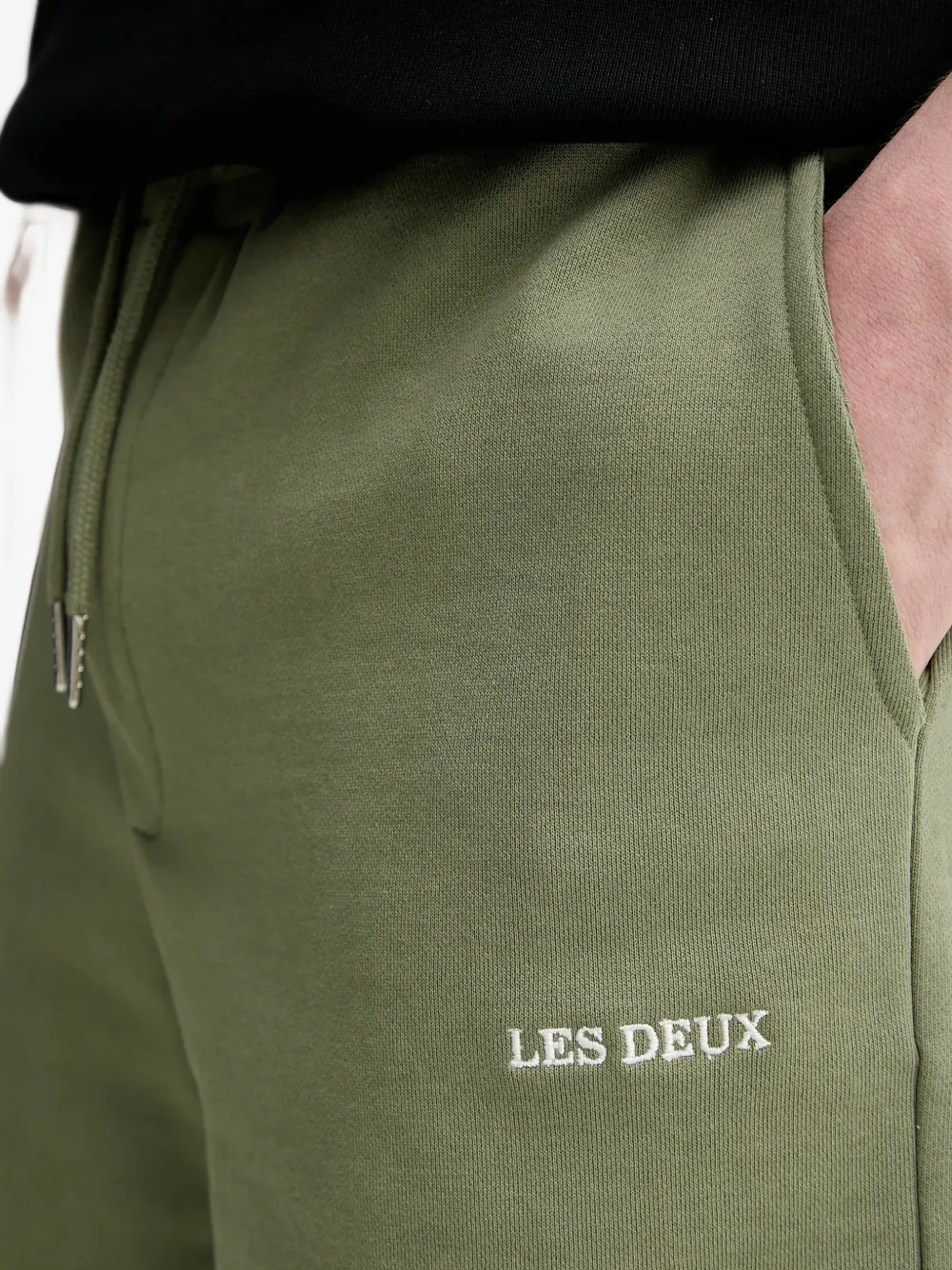 Les Deux Shorts met trekkoord Groen