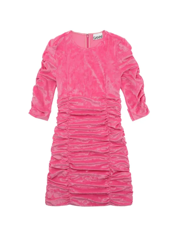 ganni holiday dress ruched mini wedding shoes