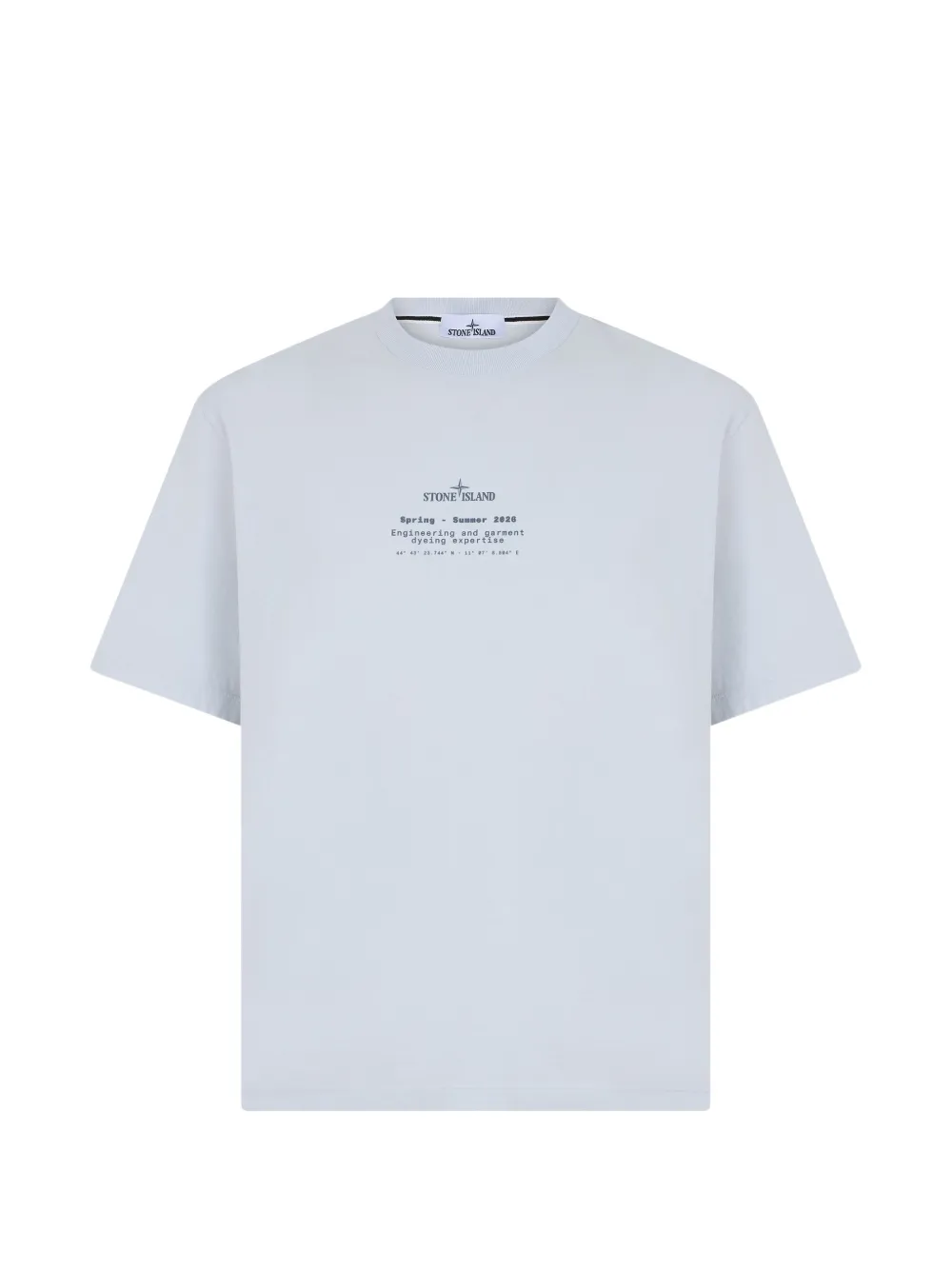 Stone Island print T-shirt - Blau