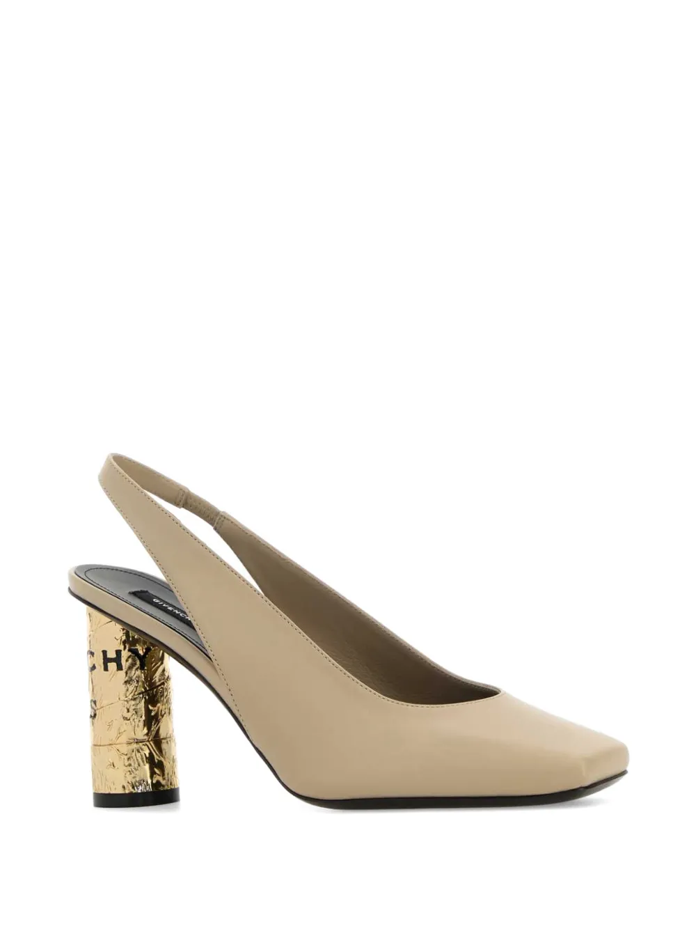 Givenchy leather tape pumps Beige