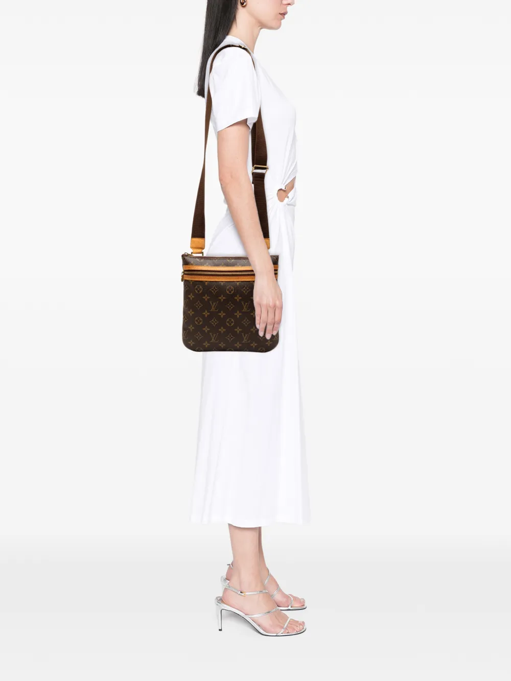  Louis Vuitton Pre-owned 2005 Monogram Bosphore Pochette Crossbody Bag - Brown 