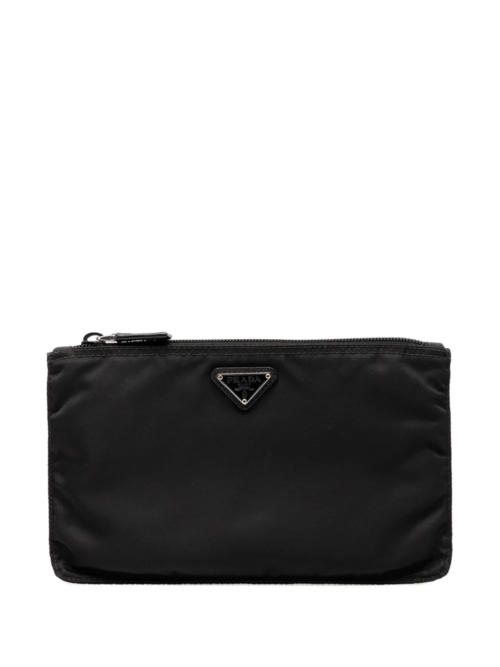 Prada Pre-Owned 2000-2013 Tessuto Zip clutch bag - Nero