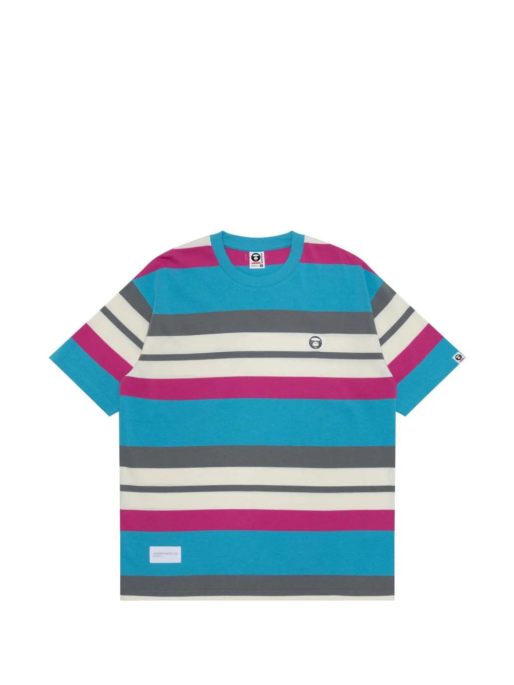 AAPE BY *A BATHING APE® Moonface striped T-shirt · XXL