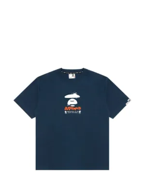 AAPE BY *A BATHING APE® graphic-print T-shirt | Blue | FARFETCH