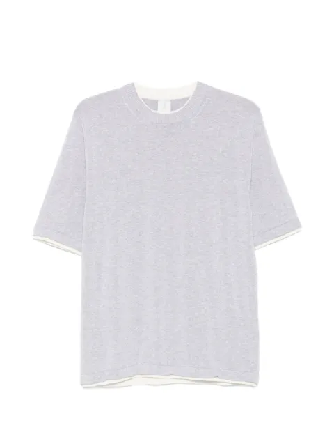 Eleventy layered-detail T-shirt