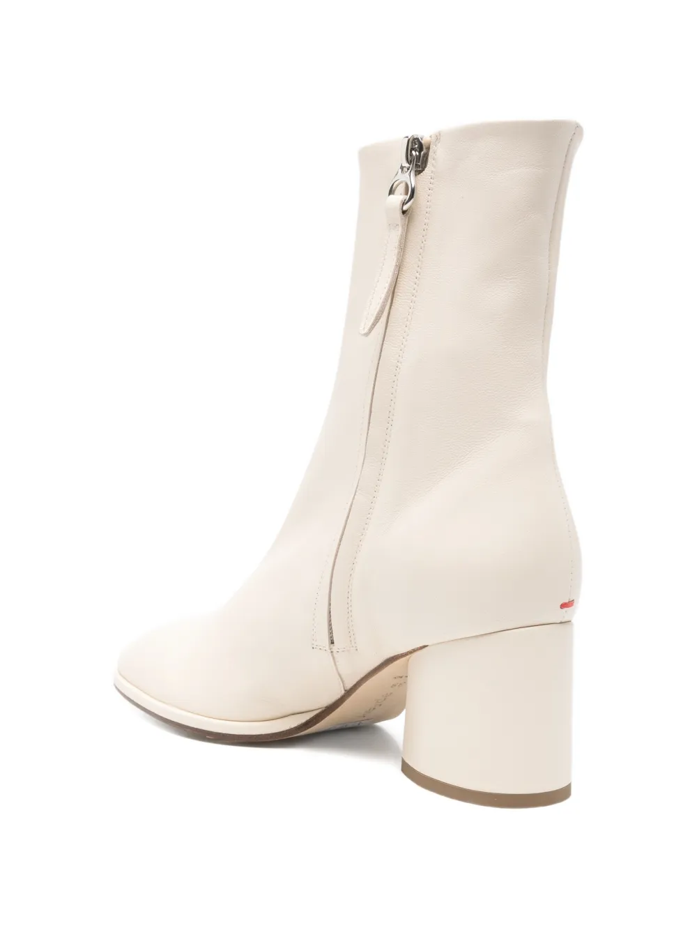 Aeyde Ayla round-toe boots Beige