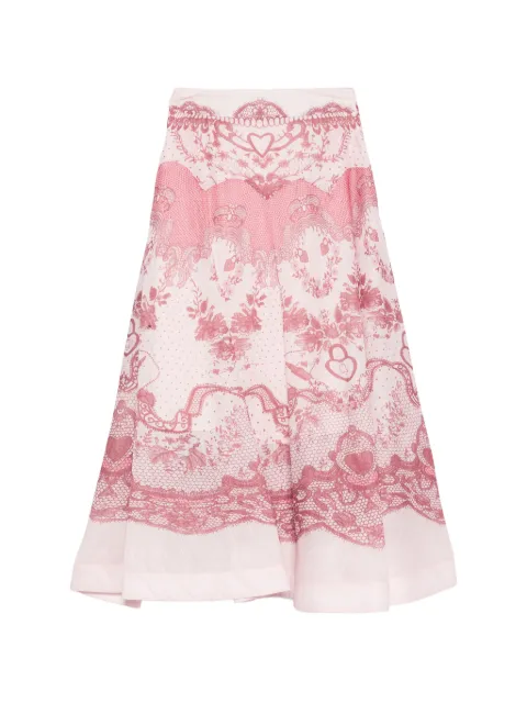 Cenere GB floral-print skirt