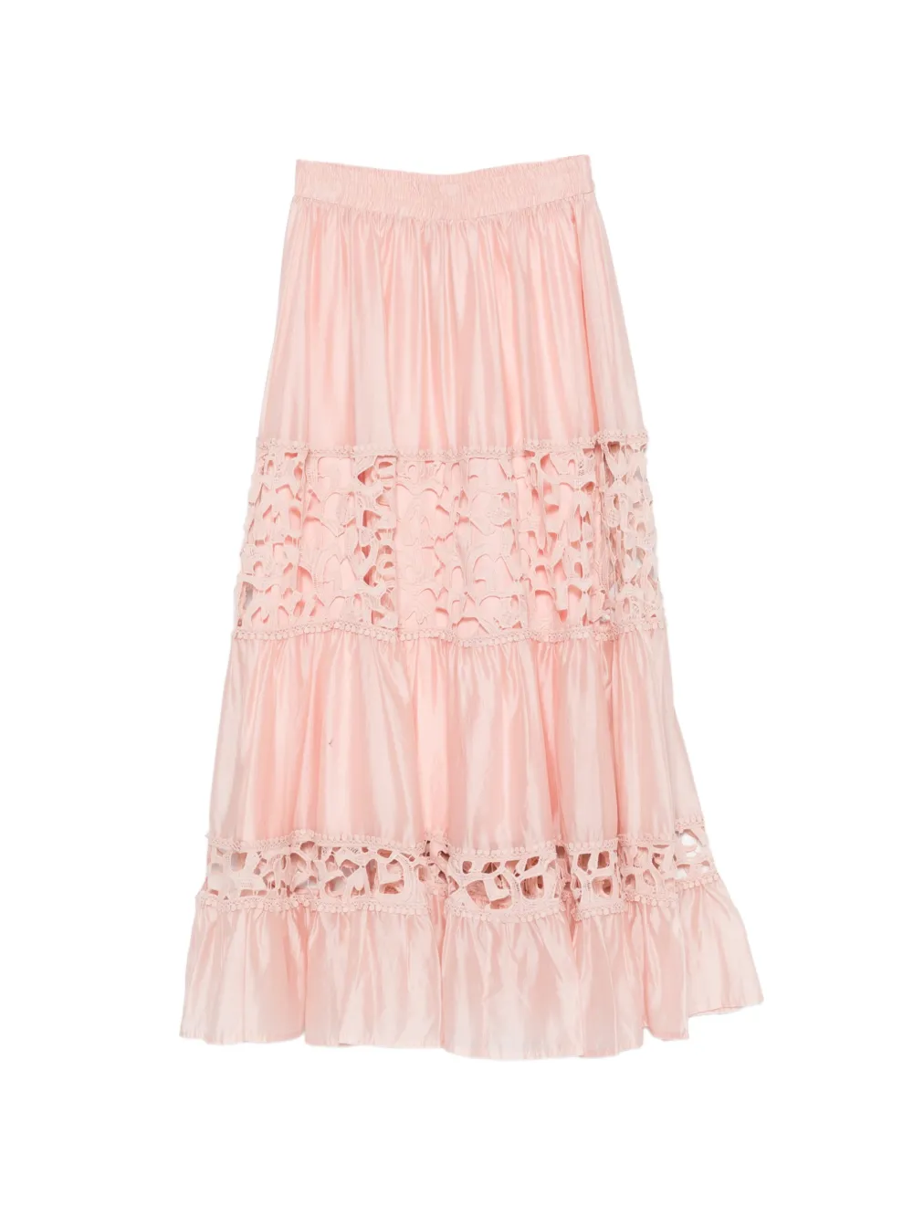 Cenere GB lace-cutout maxi skirt - Rosa